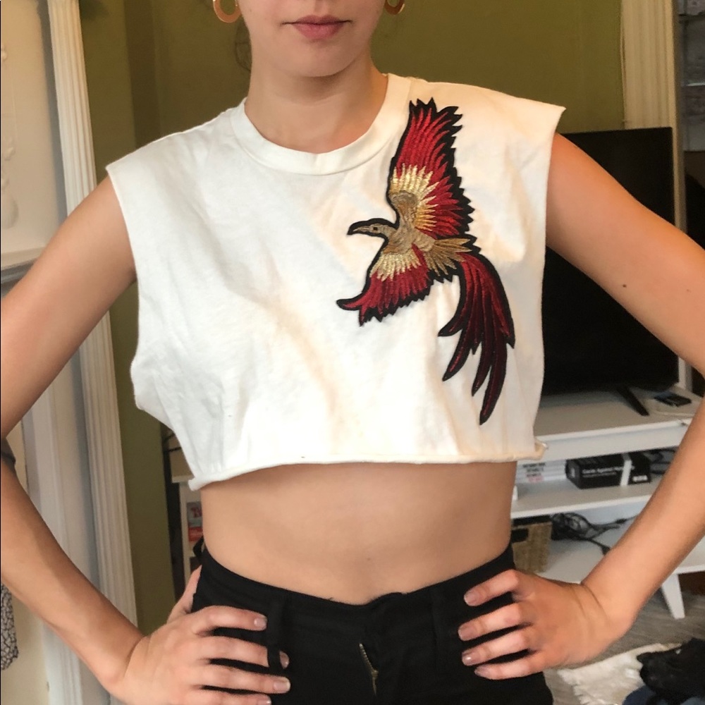 LF crop top bird patch
